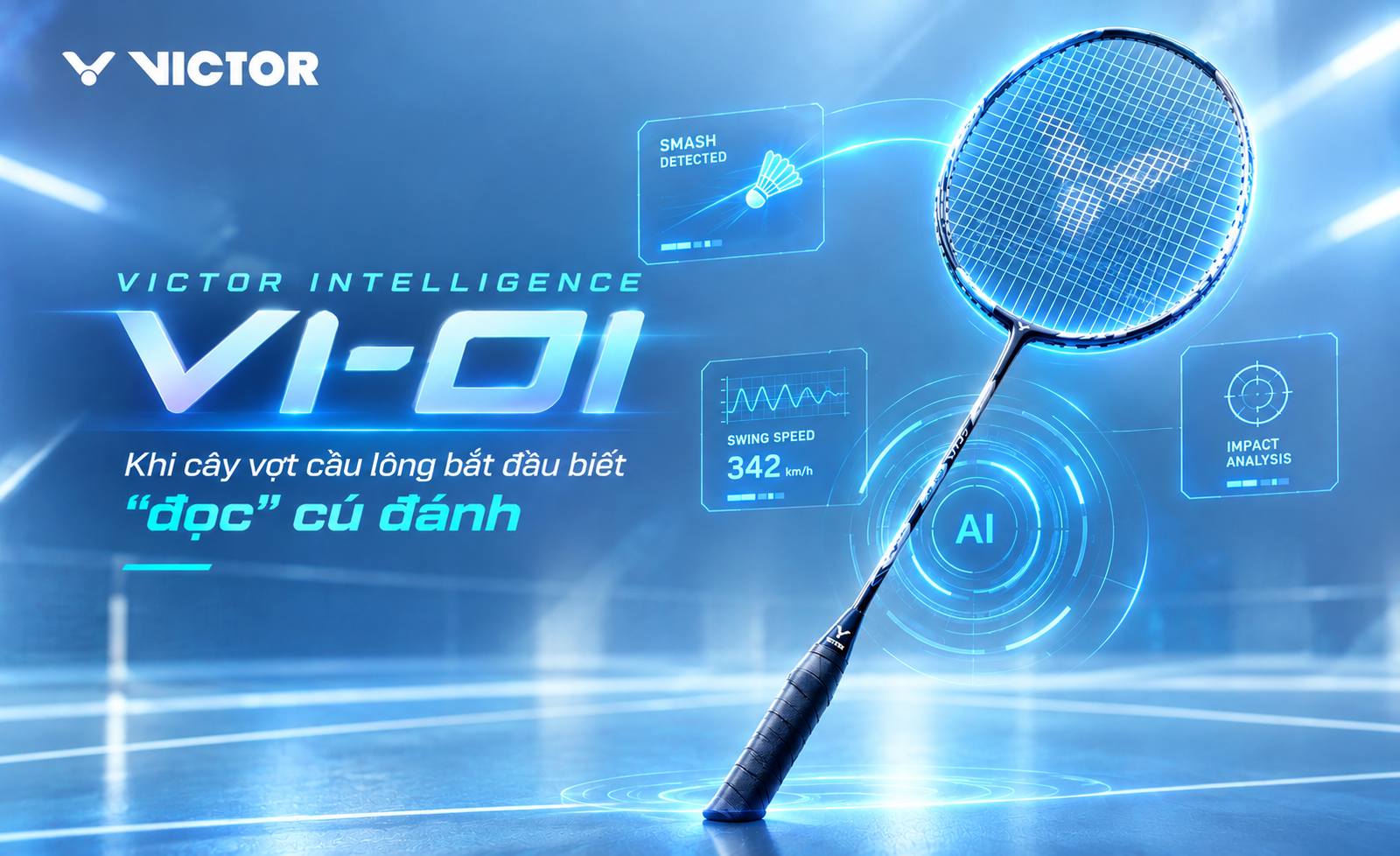 Victor Intelligence VI-01 - Khi cây vợt cầu lông bắt đầu biết “đọc” cú đánh